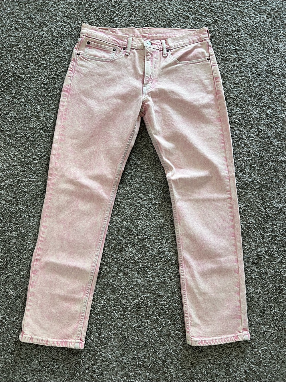 NWOT Mens Levi's 511 Pink Straight-Leg Jeans